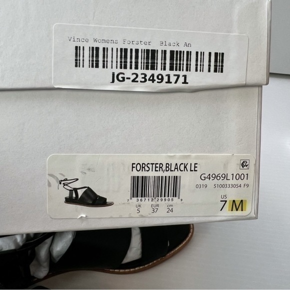 Vince womens black ankle wrap forester sandal size 7M - Picture 8 of 11